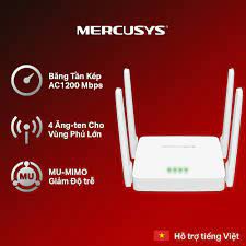 Router Wi-Fi Băng Tần Kép AC1200 Mercusys Ac10