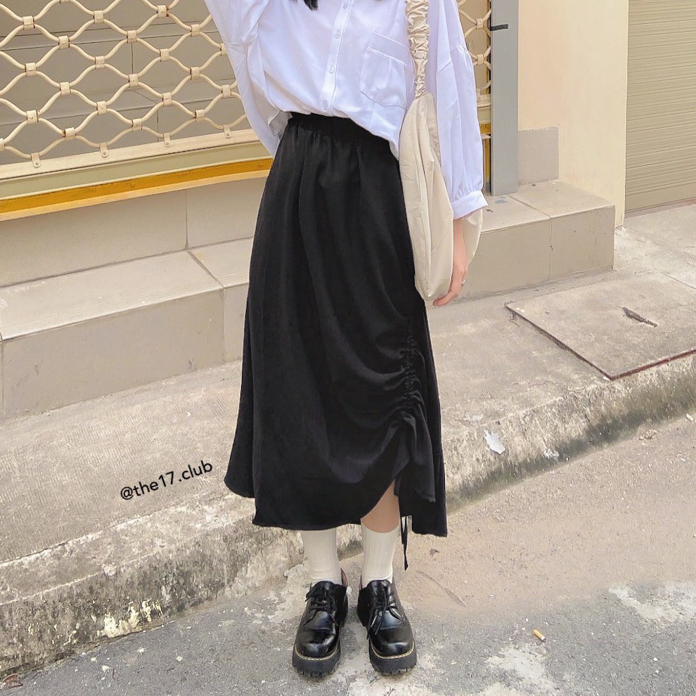 [Có sẵn] SUZUKO SKIRT The 17 Club - Chân váy rút dây lệch tà (ảnh thật sốp tự thực hiện) | BigBuy360 - bigbuy360.vn