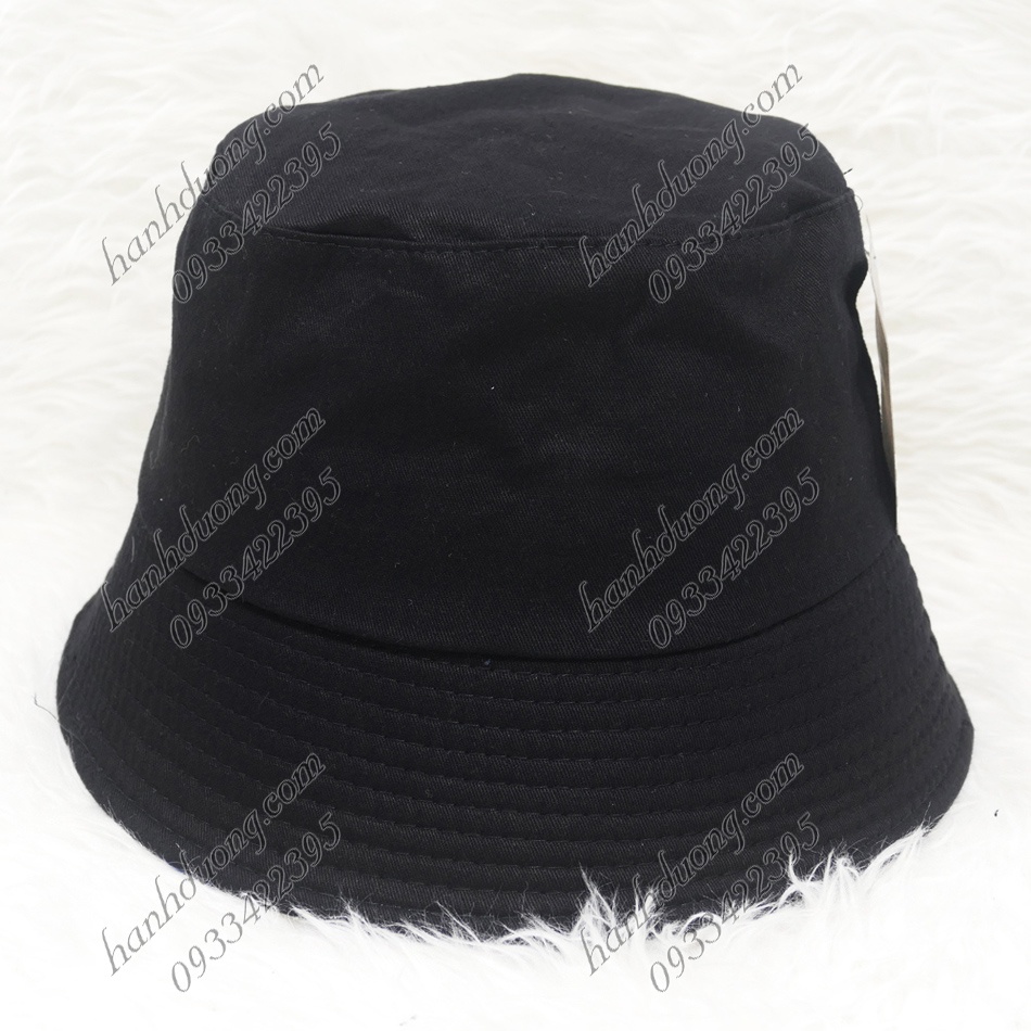 Mũ bucket vành cụp nón tai bèo in chữ vành rộng 6 cm, chất liệu vải cotton cao cấp phù hợp cho nữ