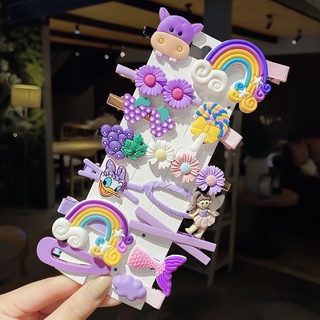 Set 14 Món Kẹp Tóc Cho Bé Hình Hoa Quả Trái Cây Siêu Ngộ Nghĩnh Đáng yêu, màu sắc ngẫu nhiên