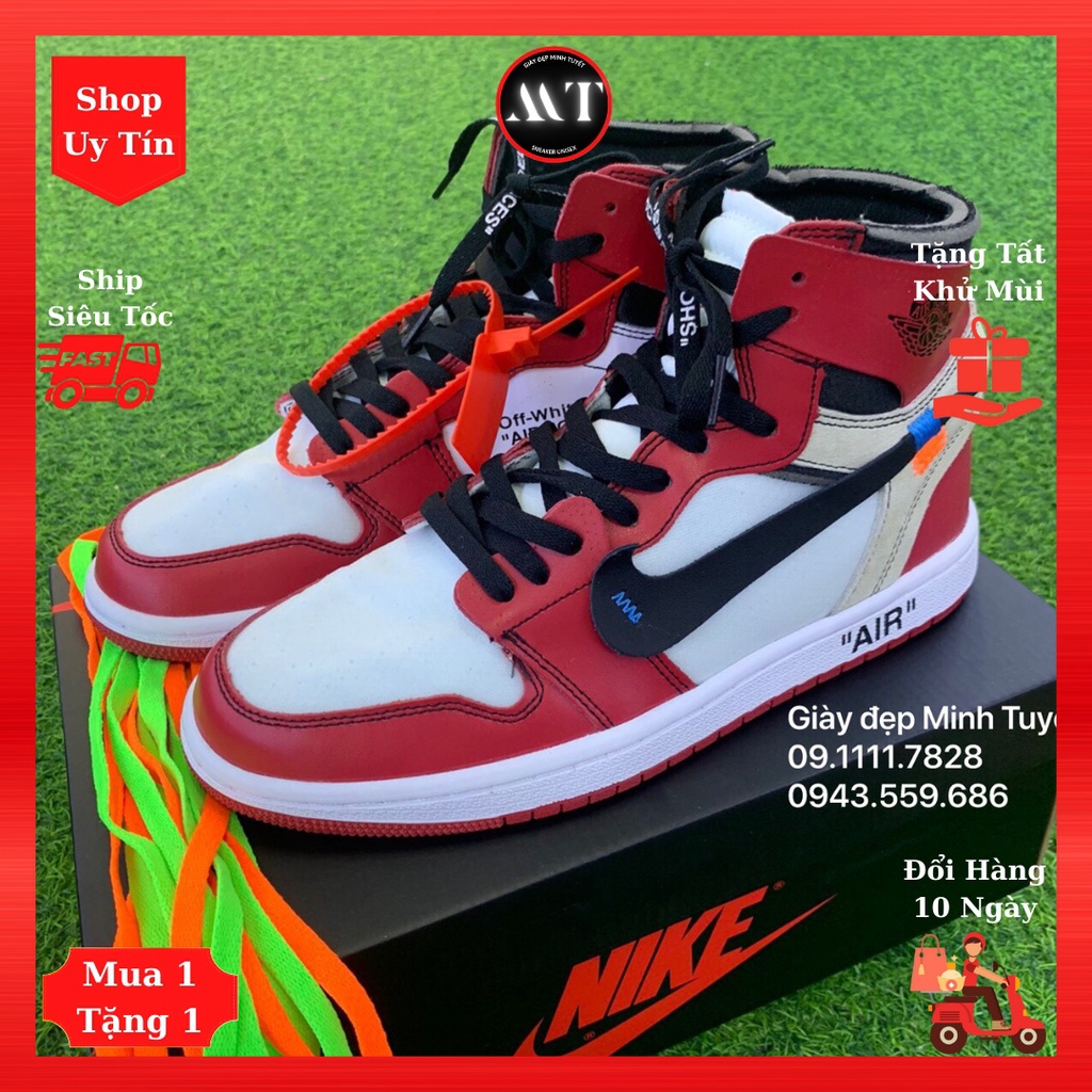 Giày Jordan-1 Off-White high Đỏ Nam Nữ Sneaker thể thao chất lượng cao, giá rẻ nhất thị trường Hà Nội - toàn quốc