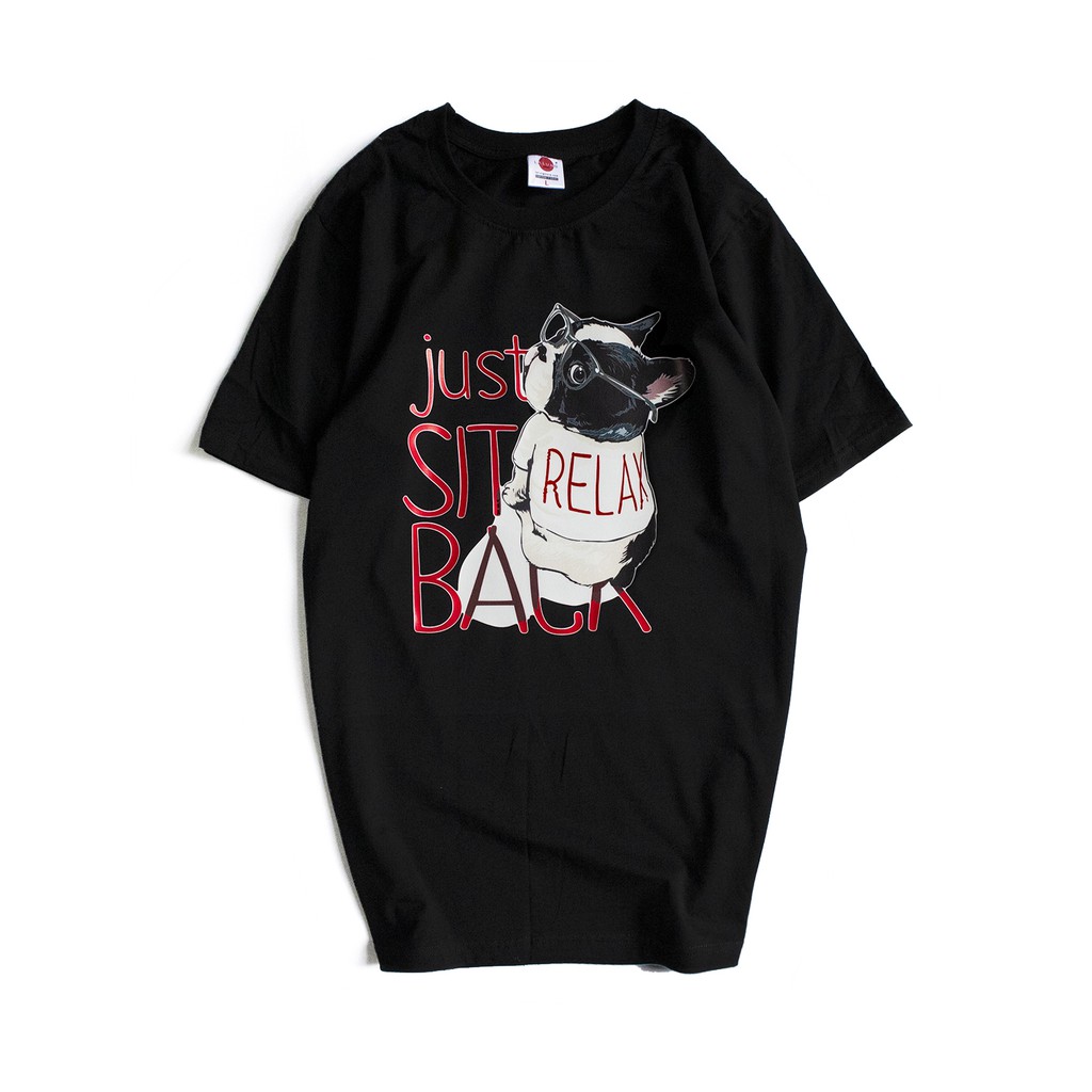 Áo Phông Cotton Unisex Hoạ Tiết Pug Mã 904