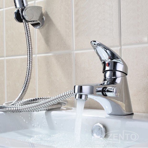 Bộ vòi chậu lavabo kết hợp sen tắm nóng lạnh Zento ZT2043