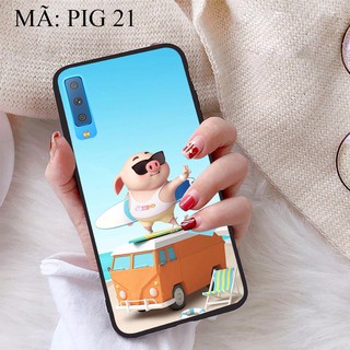 Ốp lưng Samsung A7 2018 viền dẻo TPU BST Heo Con