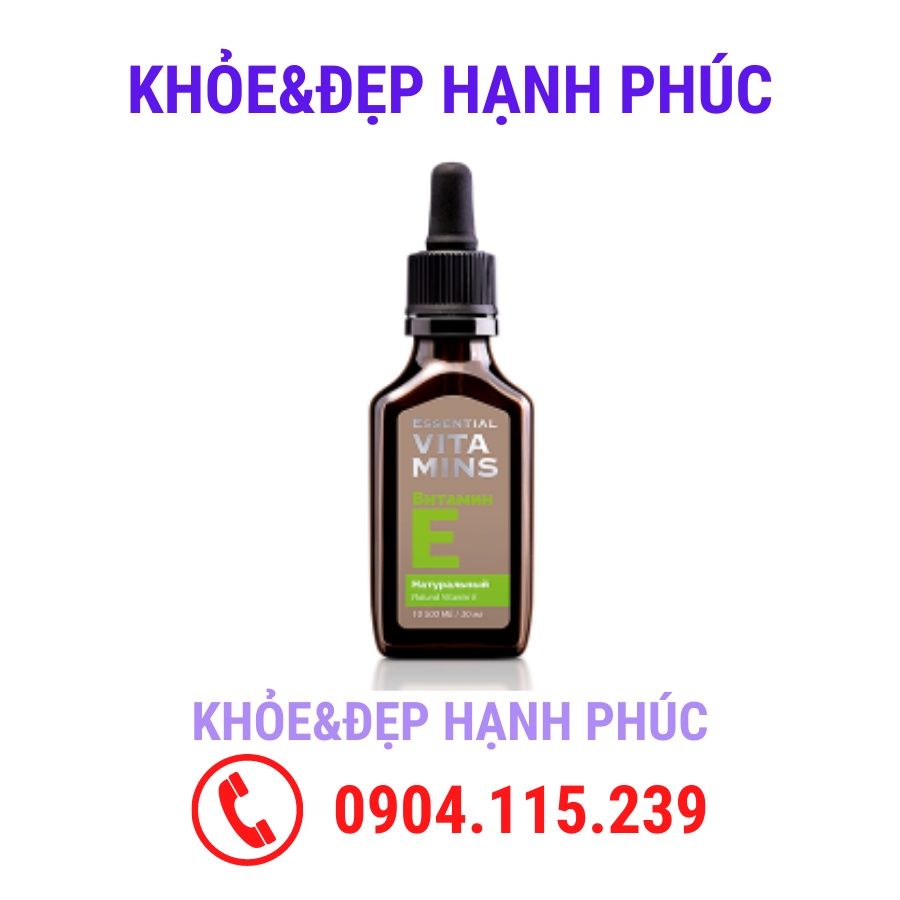 [ Vitamin E tăng sức đề kháng ] Thực phẩm bảo vệ sức khỏe Essential Vitamins Natural Vitamin E – 30 ml/chai