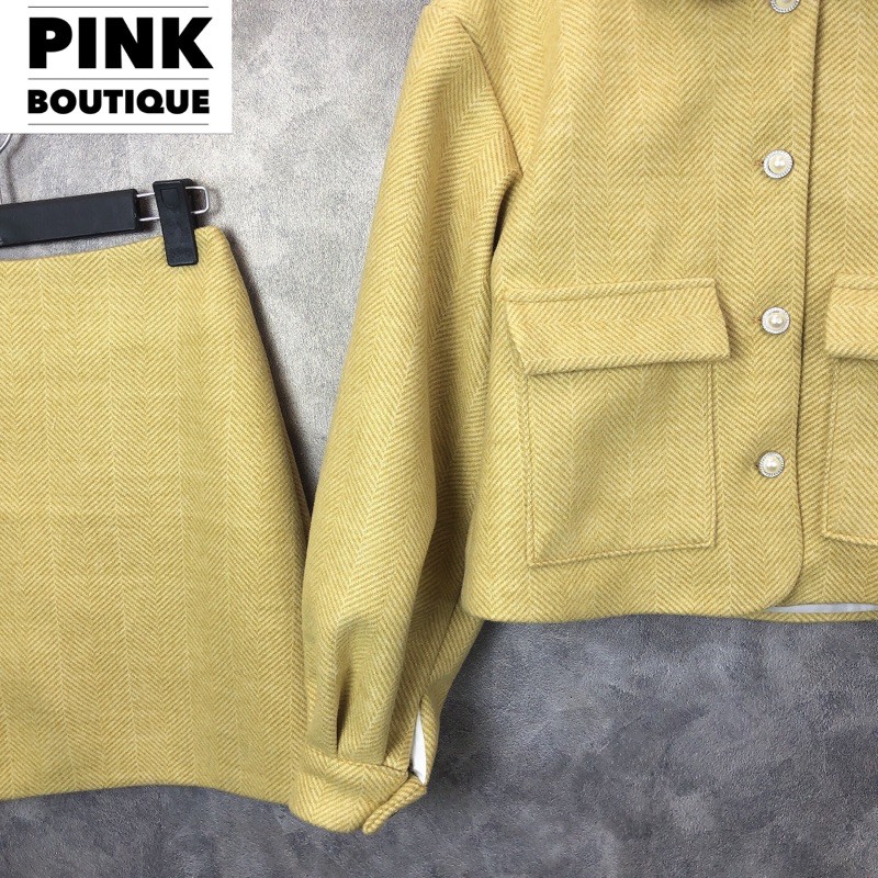 [Mã WAJAN27 hoàn 15% xu đơn 300k] Set Áo Dạ Nữ Kèm Chân Váy Thiết Kế PINKBOU | BigBuy360 - bigbuy360.vn