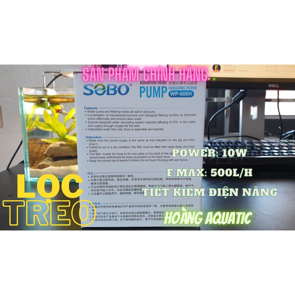 Máy Lọc Thác Nước SOBO WP 606H Cho Bể Cá (Tiết Kiệm Điện)