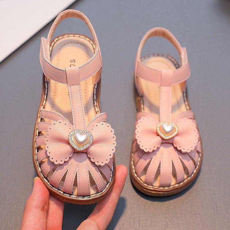SANDAL DA THẬT CHO BÉ GÁI HIỆU WUMA MẪU RỌ NƠ HỒNG