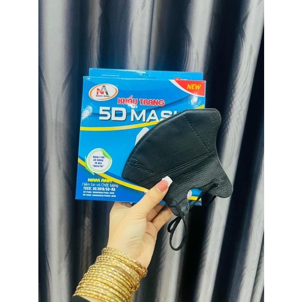 COMBO 50 CÁI KHẨU TRANG 5D NAM ANH ĐEN
