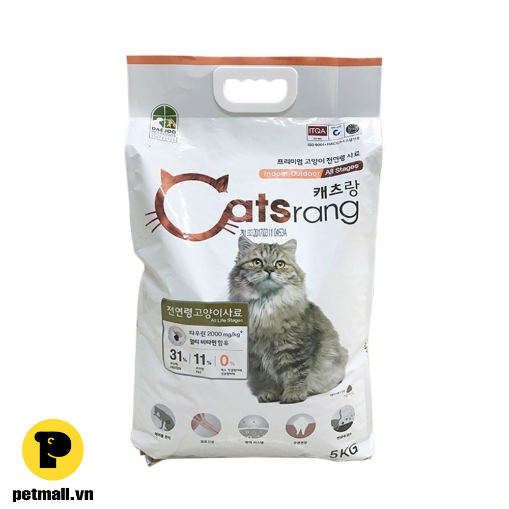 Thức ăn hạt Catsrang cho mèo 5kg