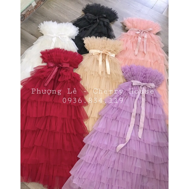 Đầm xoè tầng công chúa