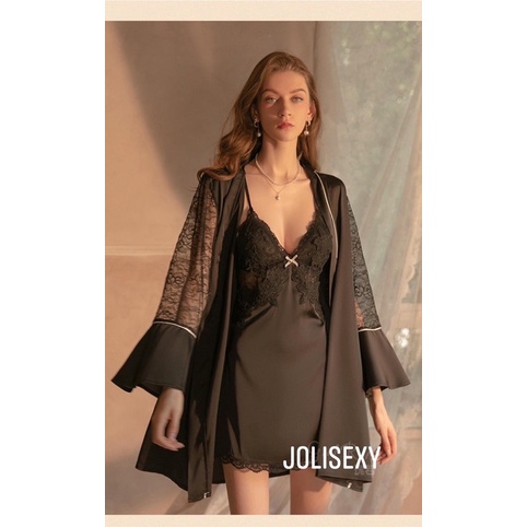 Áo choàng ngủ lụa cao cấp J1071 | BigBuy360 - bigbuy360.vn