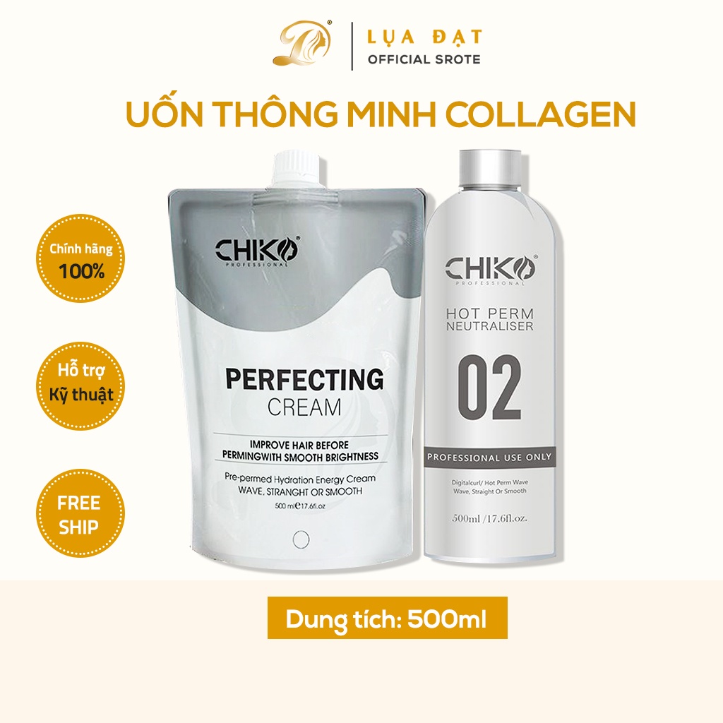 Thuốc Uốn Tóc Collagen Thông Minh CHIKO Chính Hãng - Không mùi amoniac 500ml