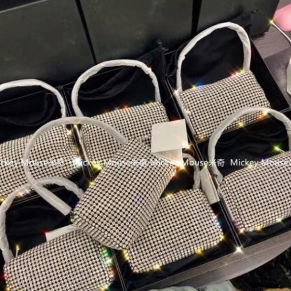 Túi xách nữ đeo chéo Clutch MC đính đá lấp lánh kim sa hàng cao cấp fullbox có hộp M1122 T1122