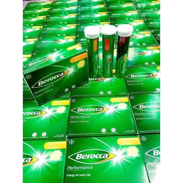 [XẢ LỖ] Viên Sủi Berocca Hàng Úc Vị Cam Tuýp 15 Viên