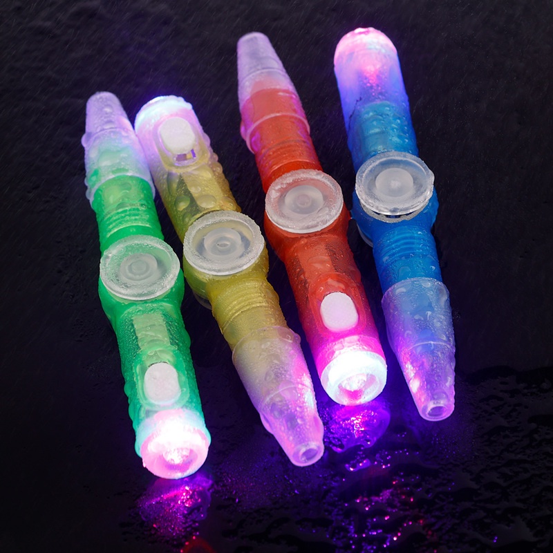 Bút bi xoay có đèn led nhiều màu sắc phát sáng giúp giảm căng thẳng dành cho học sinh (giao màu ngẫu nhiên)