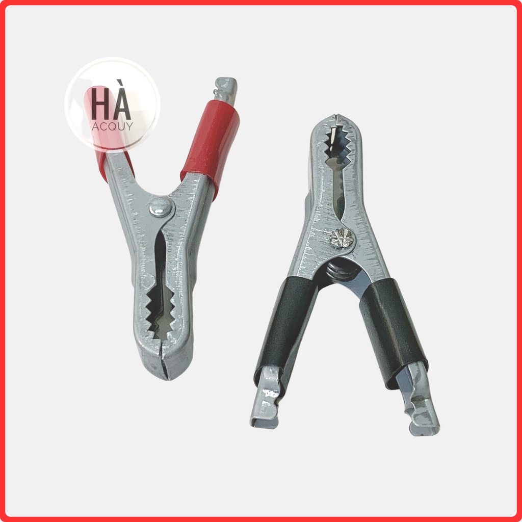 Kẹp AcQuy Cá Sấu Xám Màu Đỏ Đen 30A - 10 cặp