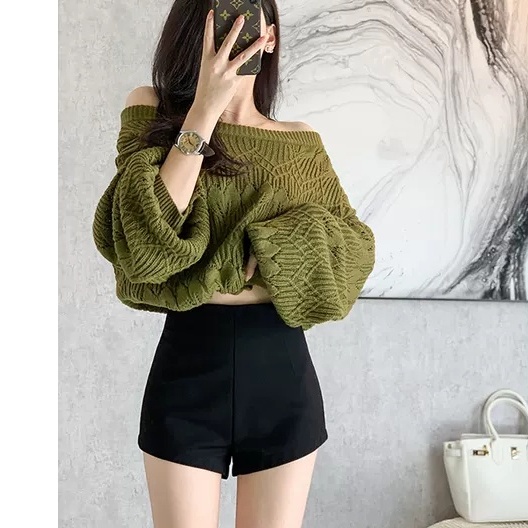 Quần short nữ cạp cao liền khóa sau dáng bike ôm bó dance thể thao - Quần đùi nữ lưng cao mặc nhà vải umi hàn vải mát