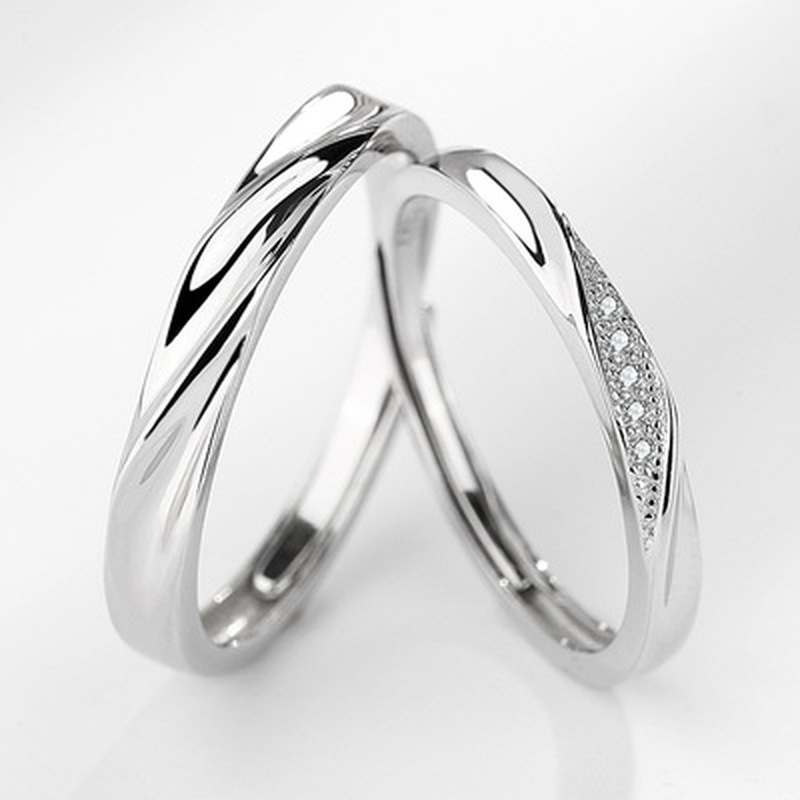 Bộ 2 Nhẫn Đeo Tay Thiết Kế Đơn Giản Thời Trang