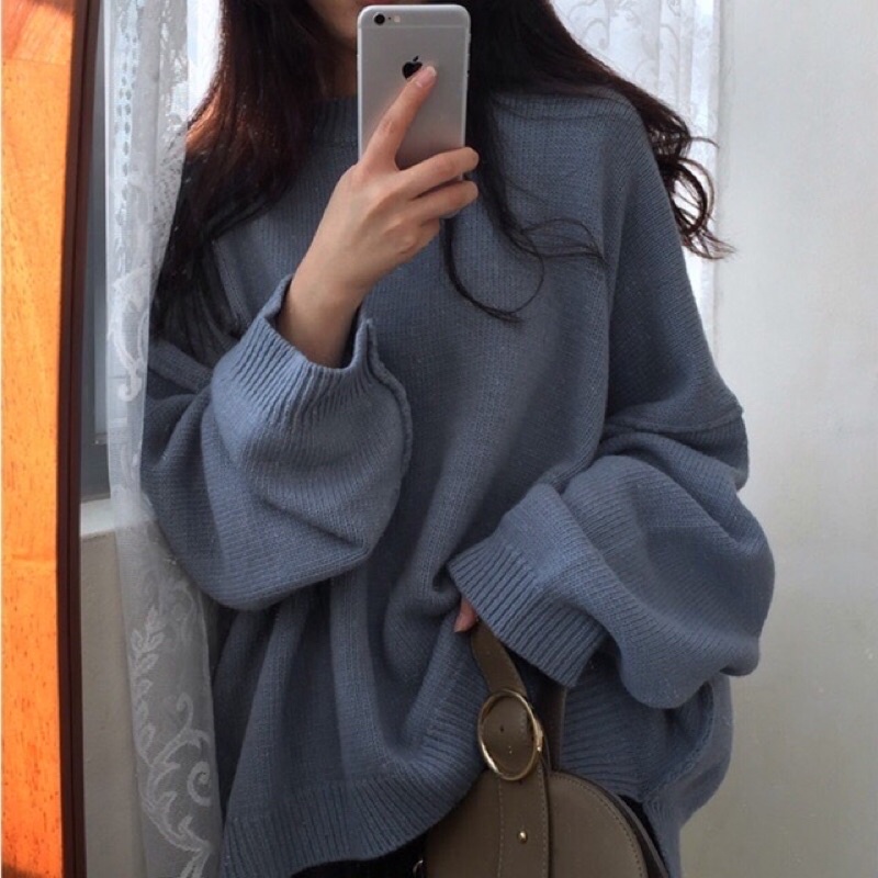 Áo len dáng rộng Hàn Quốc kèm ảnh thật