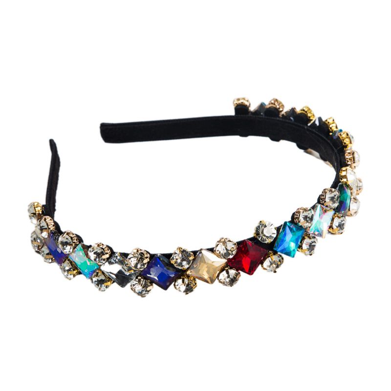 Băng Đô Đính Đá Thủy Tinh Lấp Lánh Phong Cách Baroque Cho Nữ