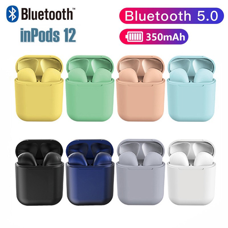 Tai Nghe Bluetooth Không Dây Inpods i12 TWS Combo Vỏ ốp lưng Case Airpod Airpods Pro 1 2 Iphone