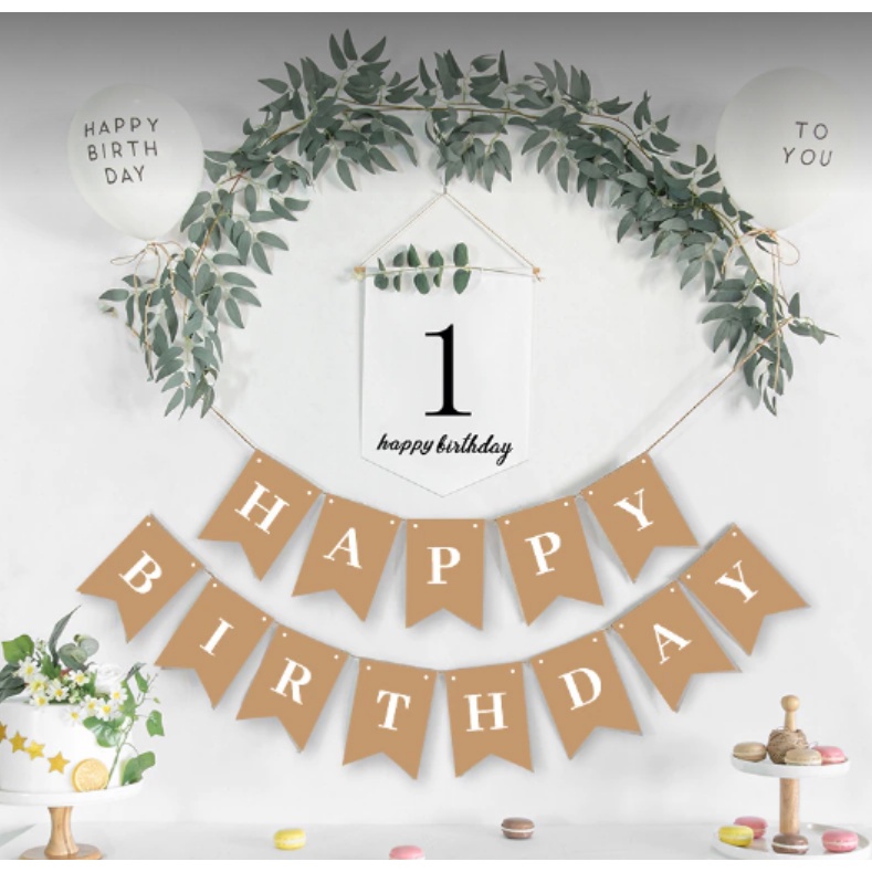 Dây happy birthday ép kim trang trí sinh nhật  phụ kiện trang trí sinh nhật