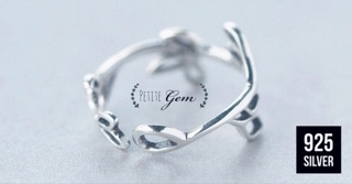 Nhẫn bạc thái hình lá 925