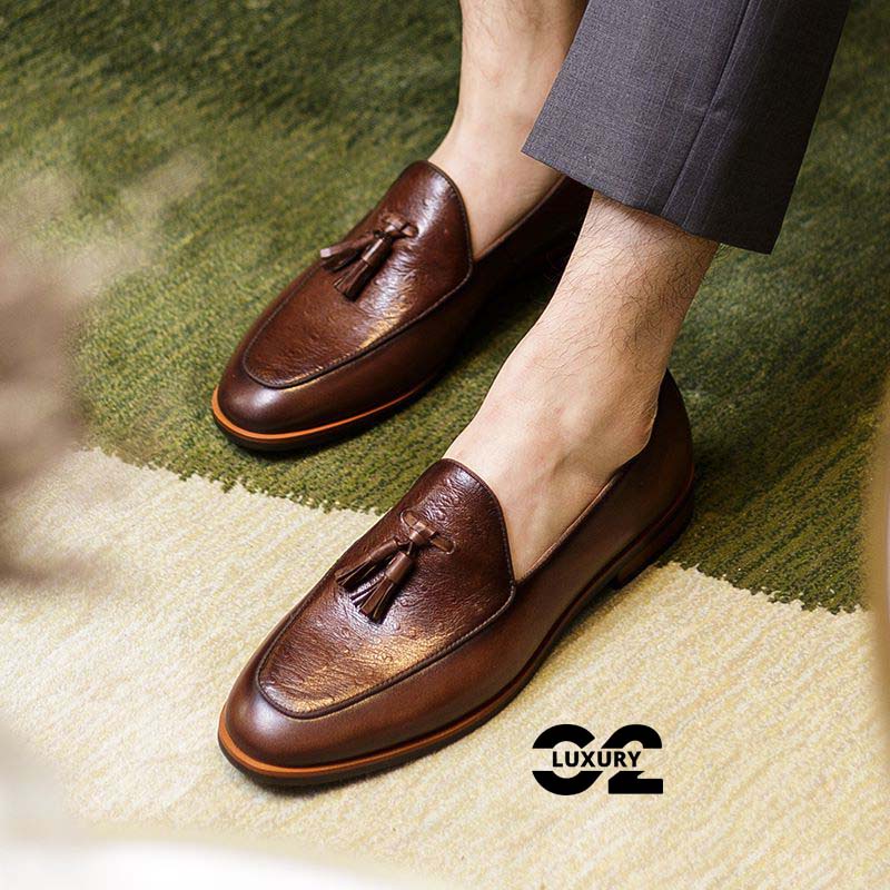 Giày lười nam Luxury dáng Loafer Shoes BL021-18 giày nam công sở chất liệu da bò thật nhiều size
