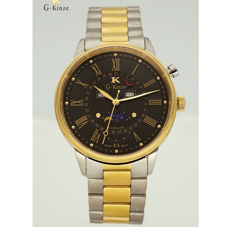 Đồng Hồ Nam G-Kinze GK1837M , Máy Pin , Lịch Trăng , Size 40mm