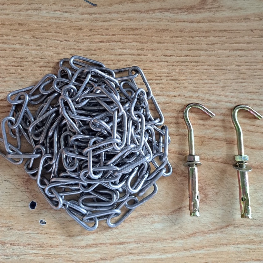 Dây phơi quần áo inox 304 phi 4mm tặng kèm 2 móc nở sắt