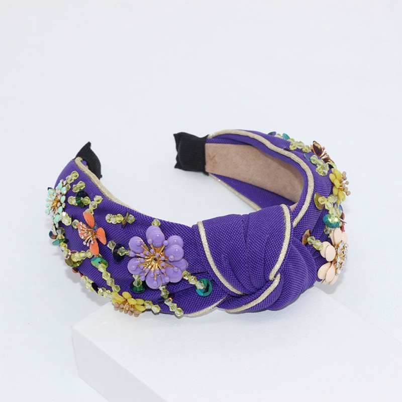 Băng Đô Cài Tóc Đính Hạt Kim Sa Phong Cách Boho Cho Nữ