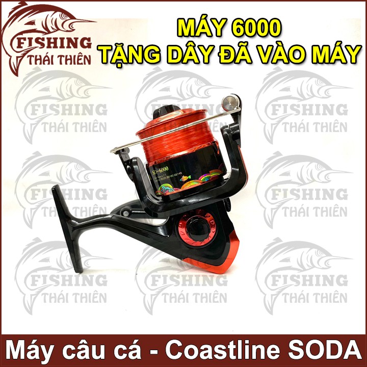 Máy câu cá Coastline SODA 6000 tặng dây đã vào sẵn máy