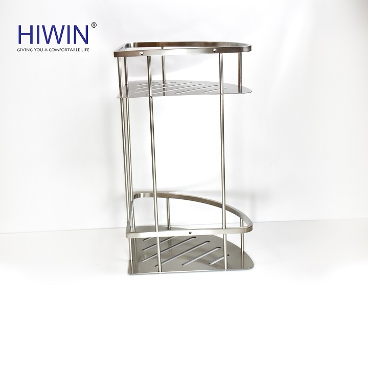 Kệ góc nhà tắm inox 2 tầng inox 304 HIWIN Y-217