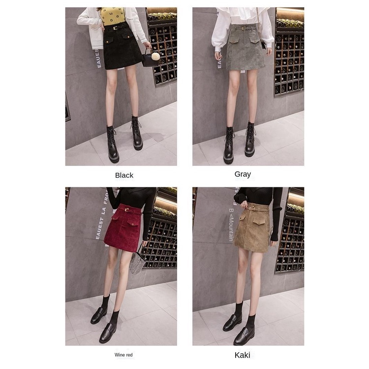 Chân Váy Nhung Lưng Cao Dáng Ôm Thời Trang Mới Cho Nữ