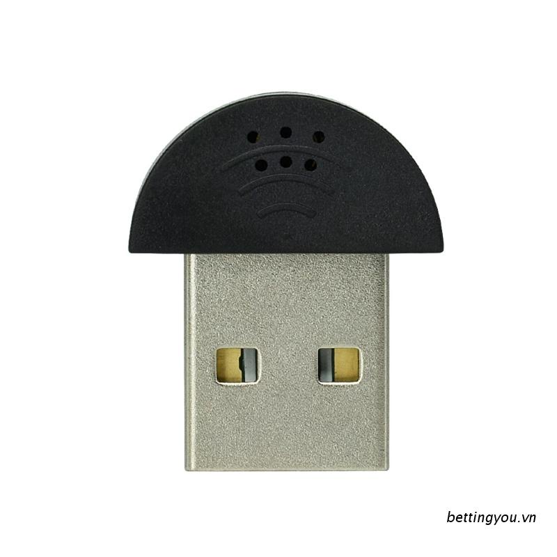 Microphone USB 2.0 mini cắm và hoạt động tiện dụng cho laptop/máy tính bàn tìm kiếm giọng nói/chơi game/họp hội nghị