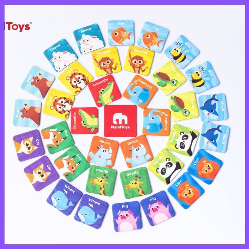 Đồ chơi xếp hình Myndtoy Animal Twin cho bé phát triển tư duy