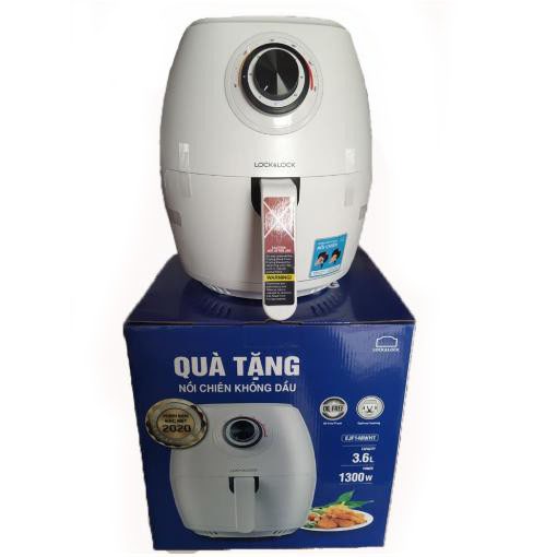 Nồi chiên không dầu Lock&amp;lock Air Fryer dung tích 3.6 lít 1300W EJF148WHT bảo hành 12 tháng