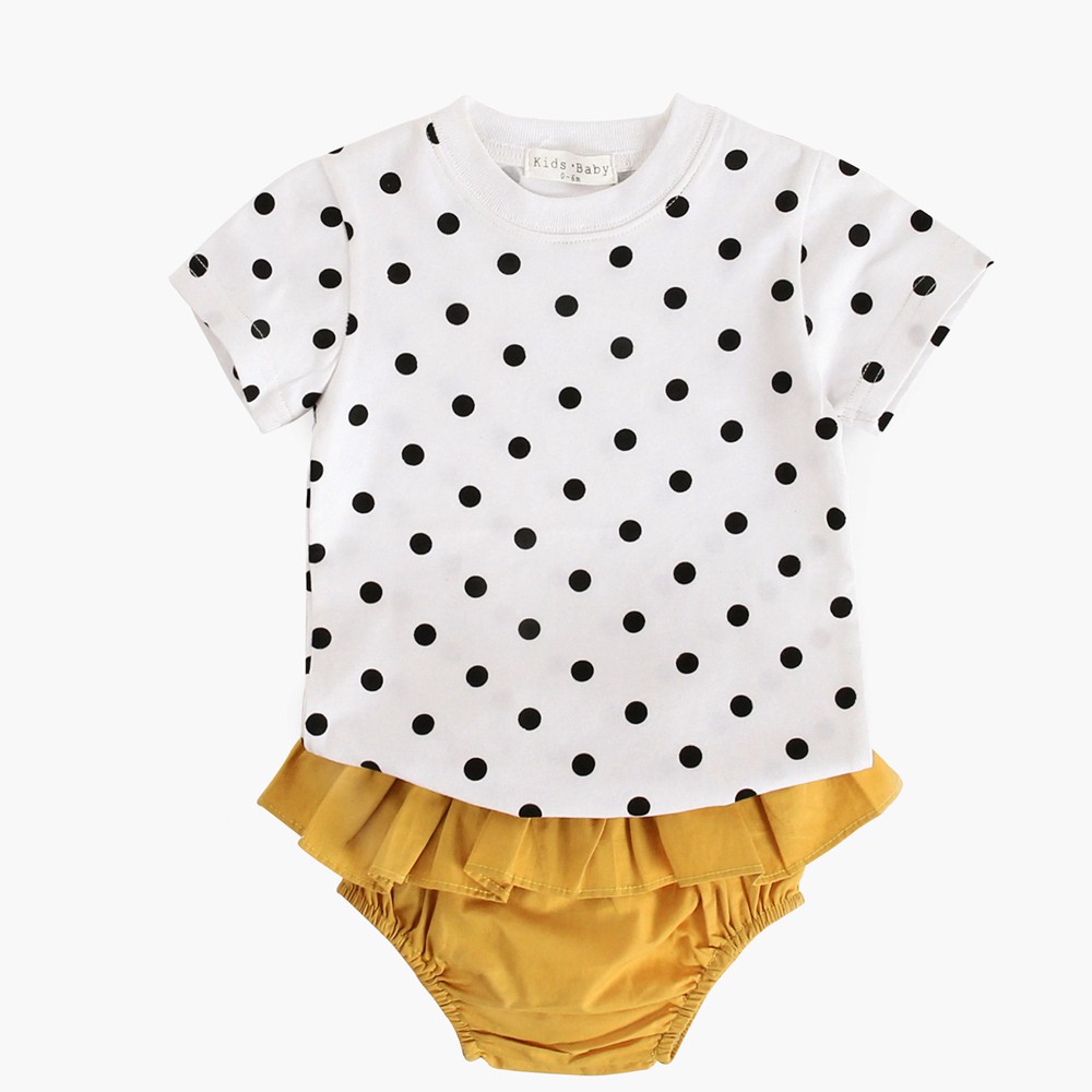 Set Đồ Cotton Sanlutoz Chấm Bi 2 Món Thiết Kế Thời Trang Mùa Hè Cho Bé Sơ Sinh