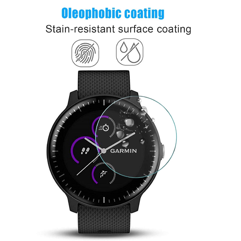 Set 4 Kính Cường Lực 9h 2.5d Cao Cấp Cho Garmin Vivoactive 3 Tempered Glass film