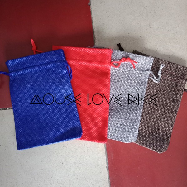Túi vải bố thô có dây rút dùng gói quà,đựng cà phê, hoa khô, trà kích thước 10x14cm - molori