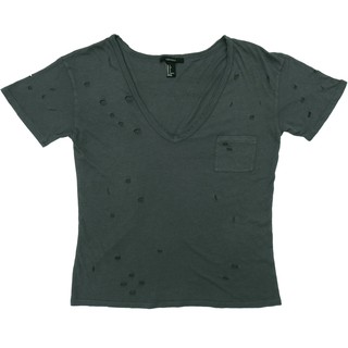 Áo Thun Nữ Cổ Tim Rách Vải Cotton Mỏng Hàng Xuất Dư - Fo76 Shop