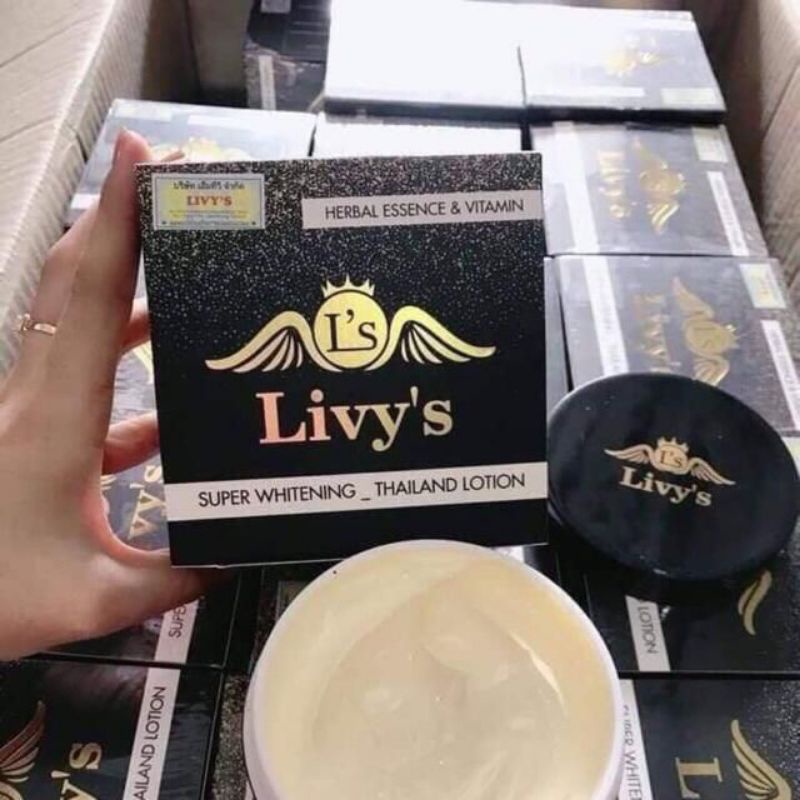 Kem Body Livy's đen Thái Lan, Kem Dưỡng Trắng Da Toàn Thân Thái Lan 250g Hàng Chính Hãng.