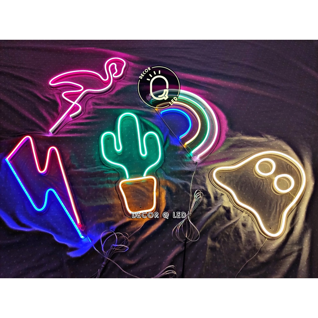 Đèn led neon hình xinh xắn,Đèn decor phòng ngủ