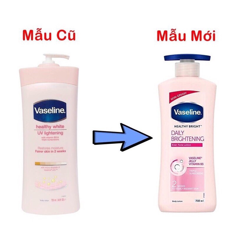 Sữa dưỡng thể Vaseline Healthy White UV Lightening Body Lotion 725ml