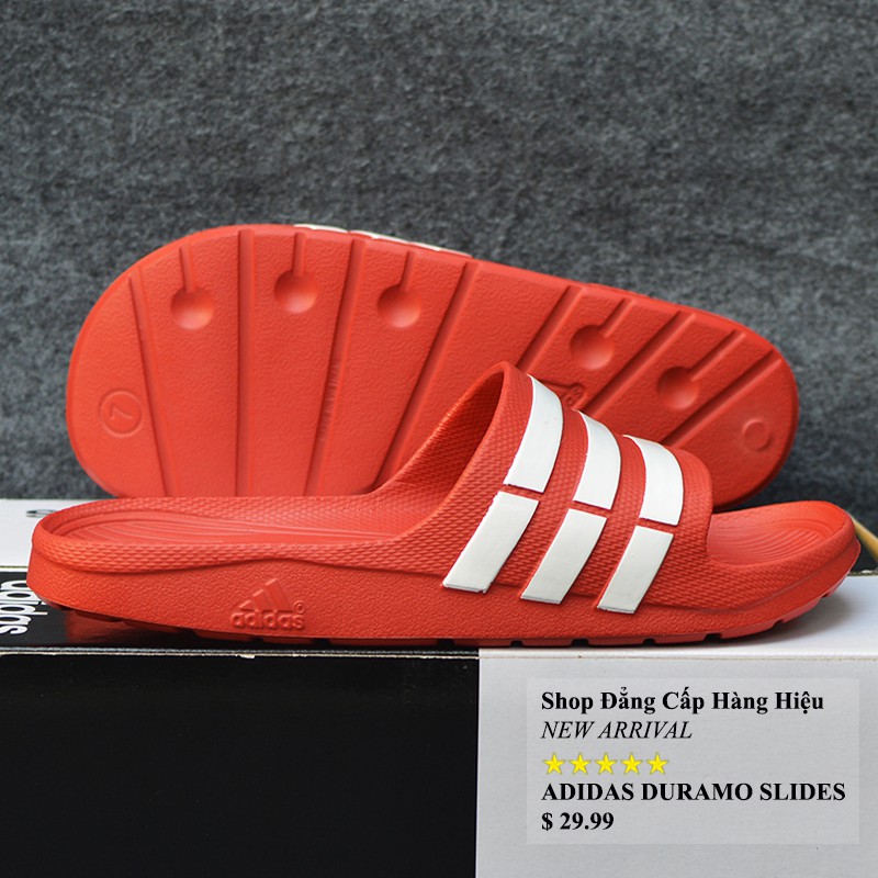 Adidas Duramo màu đỏ sọc trắng