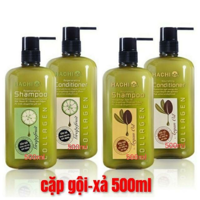 (RẺ VÔ ĐỊCH)CẶP DẦU GỘI XẢ HACHI 500ml