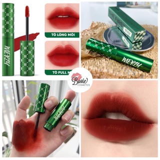 ( Sẵn - Limited ) Son kem Merzy Velvet Tint V6 (Xanh lá)