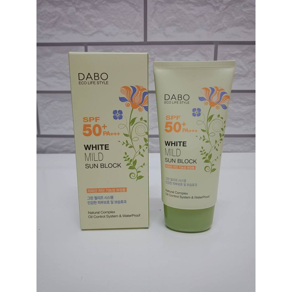 Kem Chống Nắng Dabo White Mild Sunblock SPF50+ PA+++ 70ml