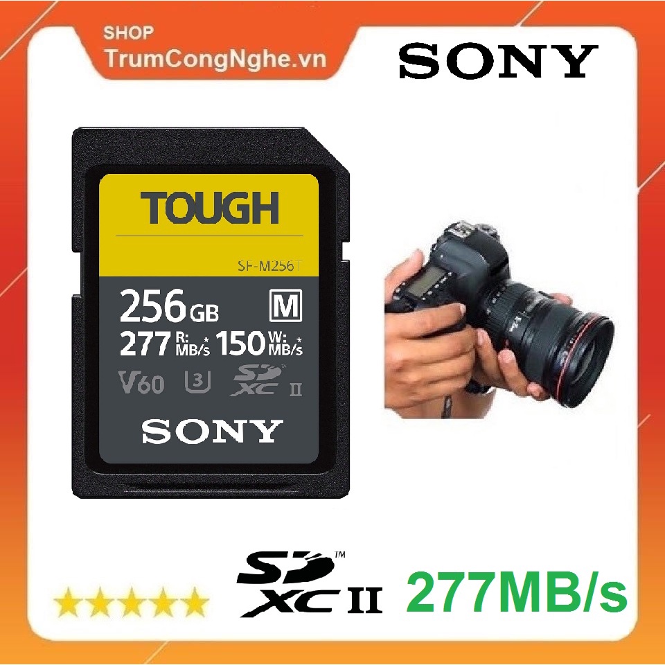 Thẻ nhớ Sony 256GB SDXC SF-M series TOUGH UHS-II 277/150MB/s